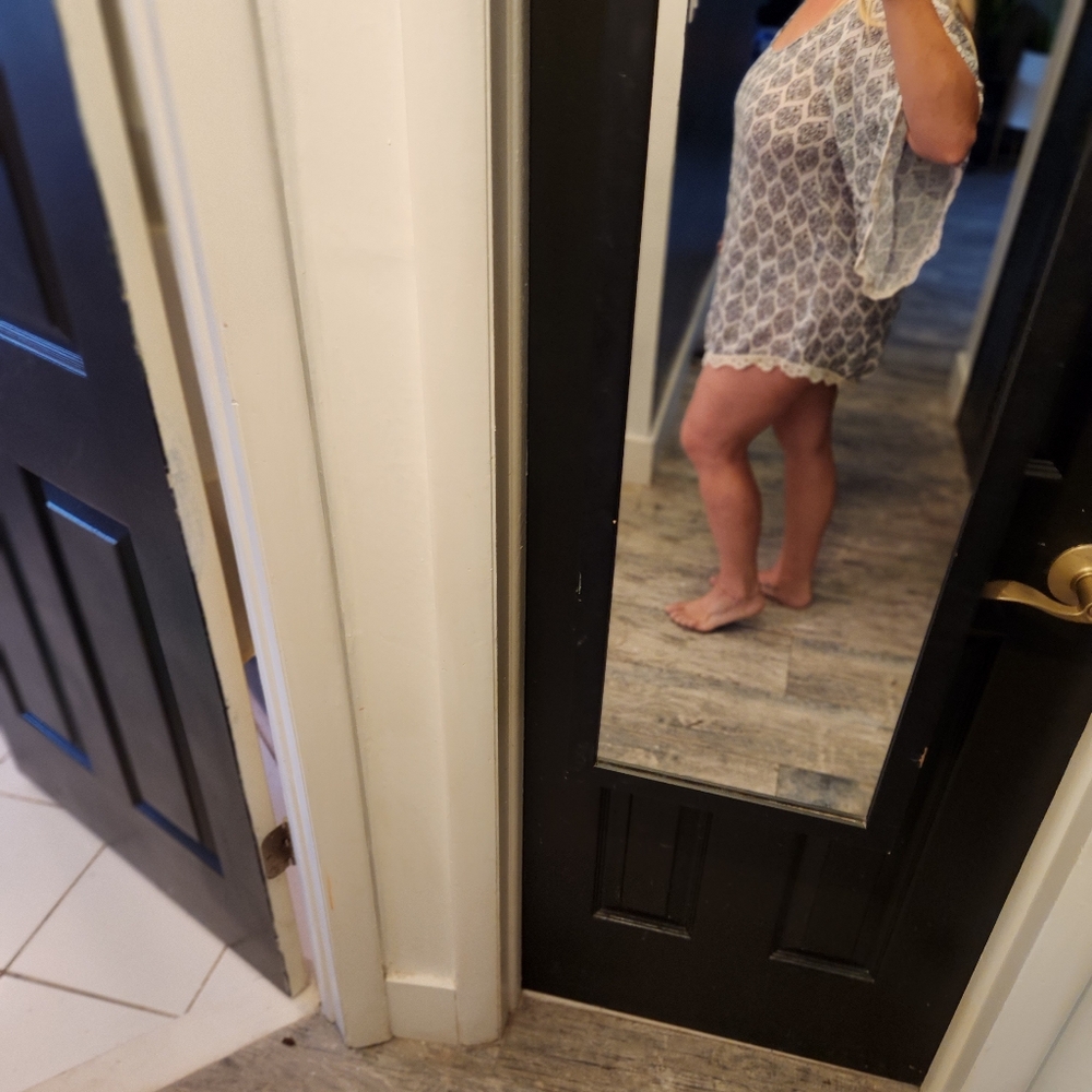 Eberjey Kaftan Tunic Cover Up Damask Print Bohoemian Mini Beach Dress S M - Picture 6 of 13